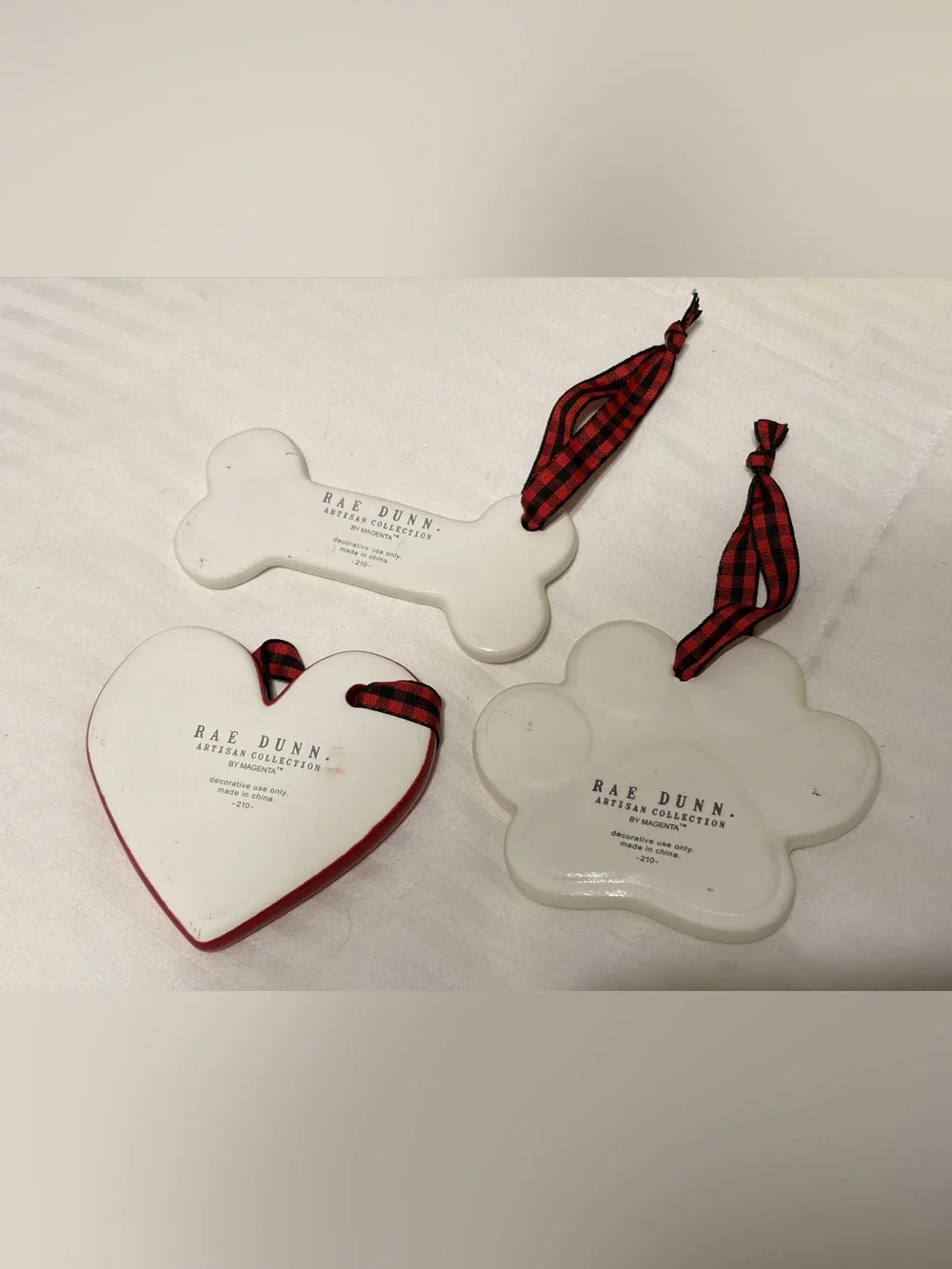 Sof3 RAE DUNN DOG THEMED ORNAMENTS